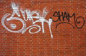 Graffiti Letters Spray Paint Brick