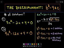 Using The Discriminant For Quadratic