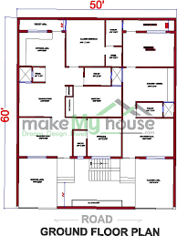 Buy 50x60 House Plan 50 By 60 Front