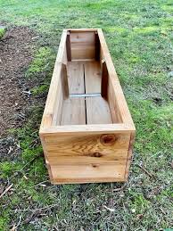Cedar Garden Box On Casters Wheels