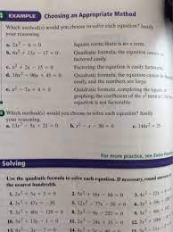 Example Choosing An Appropriate Method