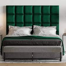 Upholstered Wall Cushion Dark Green
