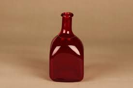 Lasi Art Glass Bottle Ruby Unknown