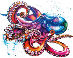 Copy Of Blue Octopus Abstract Sea Life