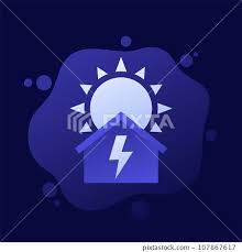 Solar Energy For Home Icon Vector