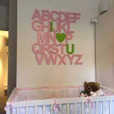Baby Nursery Decor Alphabet Set Painted