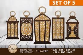 Lantern Candle Holder Bundle Graphic By