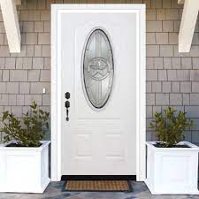 Primed White Steel Prehung Front Door