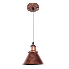 Light Copper Hanging Barn Pendant Light