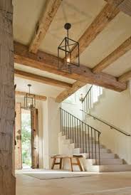 coffered ceiling with wood beams