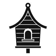 Wood Bird House Vector Icon