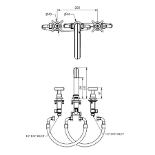 C P Hart Epoch 3 Piece Basin Mixer