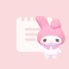 Notes Pink Icon My Melody O Kitty