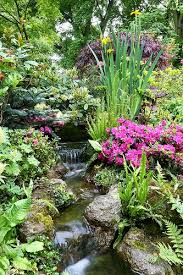 Cascade At Head Of Garden Stream In