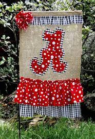 Alabama Crimson Tide Garden Flag Burlap