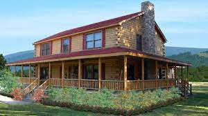 Wraparound Porch Log Cabin With Floor