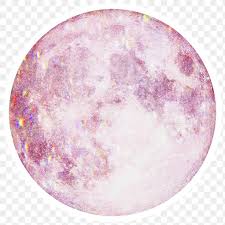 Pink Holographic Full Moon Sticker With