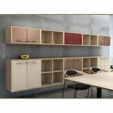 Brown Wall Mounted Wooden Office