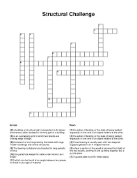 structural challenge crossword puzzle