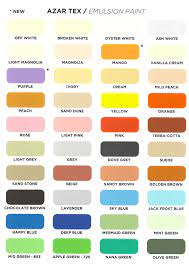 Color Chart Azar Azar Chemical