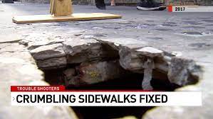 Crumbling Downtown Sidewalks Fixed