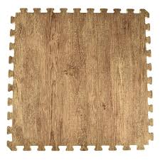 Greatmats Foam Tiles Wood Grain 7 16 Inch X 2x2 Ft Rustic Medium Brown Case Of 15