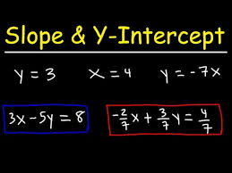The Slope And Y Intercept Of A Line