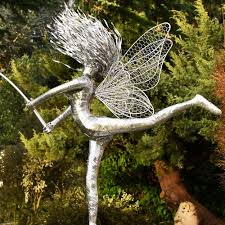 Aria Fairy Metal Wire Garden Sculpture