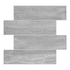 Murella Grey Granite 10 83 In X 11 81 In Spc L And Stick Backsplash Tile 0 9 Sq Ft Pack