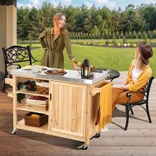 Dextrus Solid Wood Outdoor Barbeque