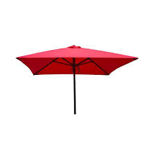 Square Patio Umbrella In Red Polyester
