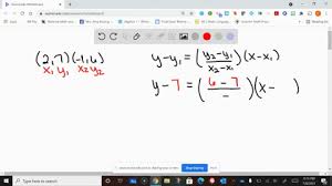 Form To Find An Equation Of The Line