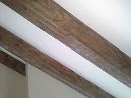 weathered wood ceiling beams