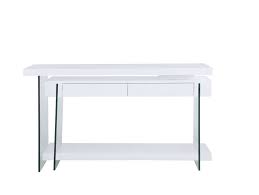 Chintaly Imports White Gloss Motion Home Office Desk