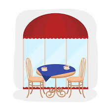 Snack Cart Icon In Cartoon Style