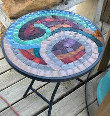 Stained Glass Mosaic Table Folding