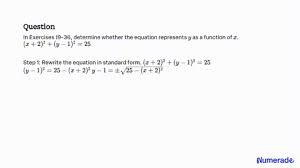 Equation Represents Y As A Function