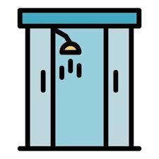 Warm Shower Icon Color Outline Vector