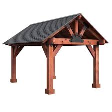 Outdoor Patio Pavilion With Solid Posts