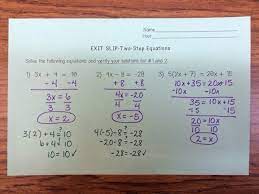 Group Lessons On Two Step Equations