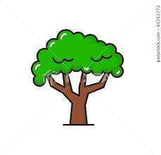 Green Tree Icon For Forest Nature Or