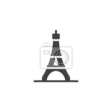 Paris City Landmark Vector Icon Filled