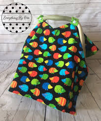 Yellow Hedgehog Infant Car Seat Cover