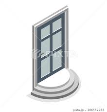 3d Isometric Flat Vector Set Of Doors