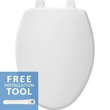 Bemis Kimball Elongated Soft Close Front Toilet Seat In White