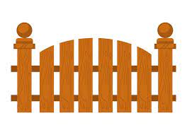 Garden Wooden Fence Backyard Icon Isolated