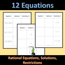 Solving Rational Equations Sorting