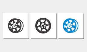 Car Rim Wheel Disks Icon Logo Isolated