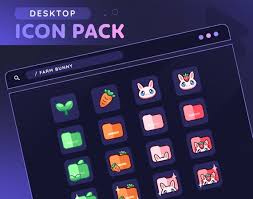 Farm Bunny Desktop Icon Pack Cute
