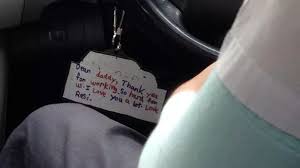 Touching Note Spotted Hanging In Taxi